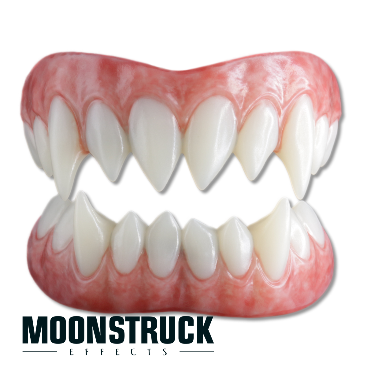 Korrigan full set in Pure finish with pointed teeth and curved fangs