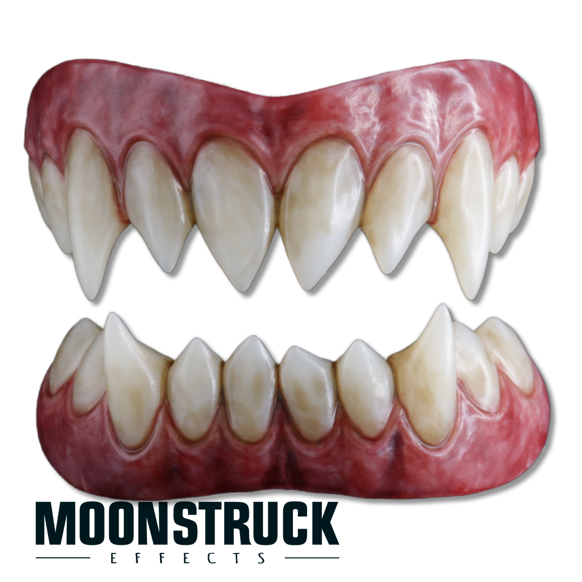 Demonic Korrigan full set with curved fangs, lower tusks and deep red gums