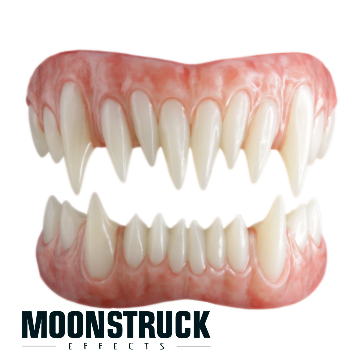 Elding full FX teeth set with long narrow upper points, staggered tooth lengths and sharp lower teeth