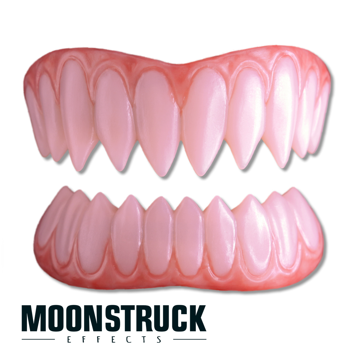 Red Velvet Smile full FX teeth set with rose-pink pointed teeth and deeper pink gums