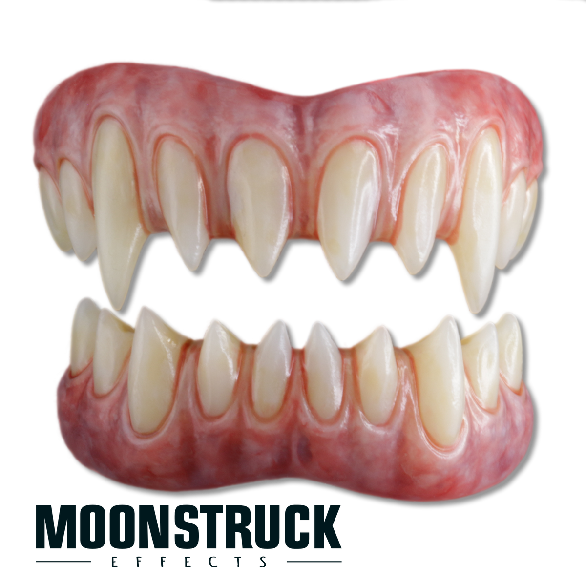 Saphira full set in Natural finish with shorter pointed front teeth